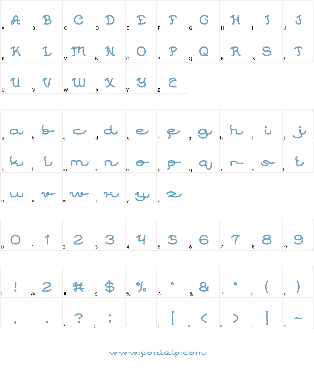 After Party Font Character